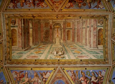 The Ceiling of the Constantine Room: The Fall of the Idols and the Triumph of Christianity, 1582 by Tommaso Laureti